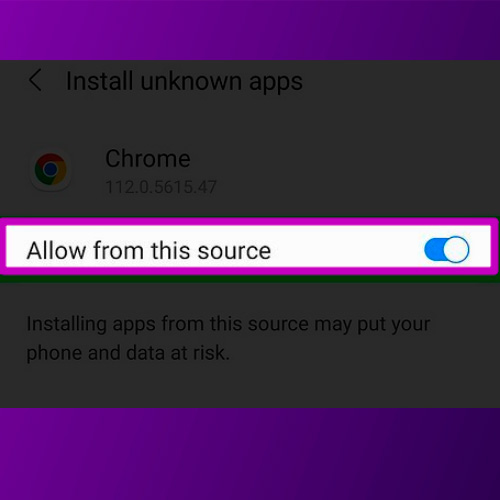 Allow downloads from unknown sources for Pirate Spot